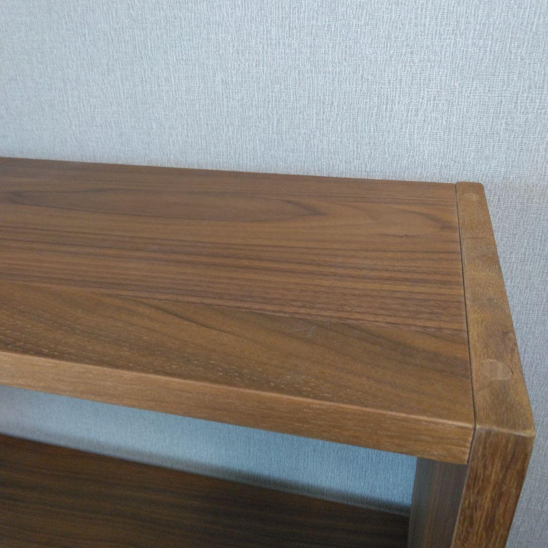 MUJI 無印 スタッキングシェルフ ワイド ２段 ウォールナット　中古品