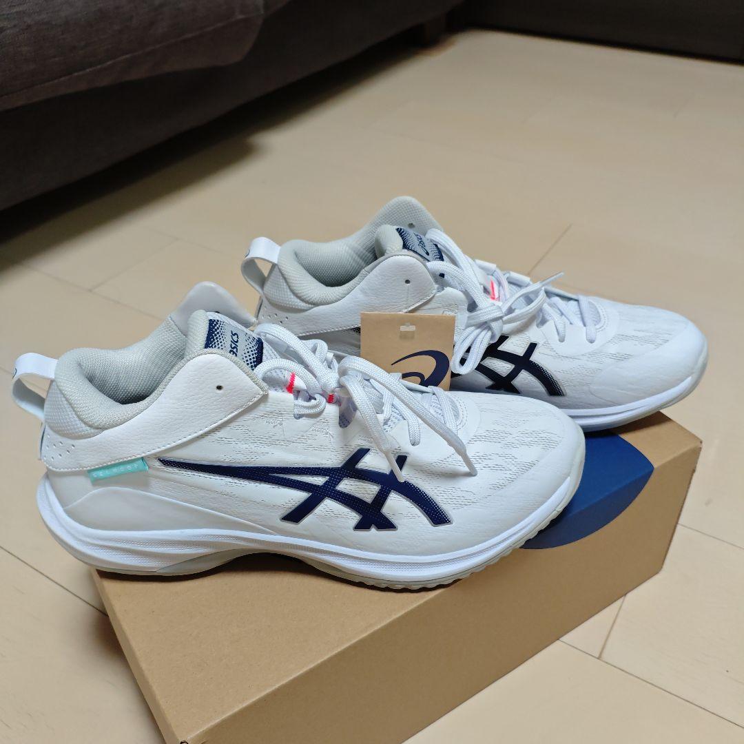 ASICS 　GELHOOP V17 EXTRA WIDE ホワイト/ネイビー