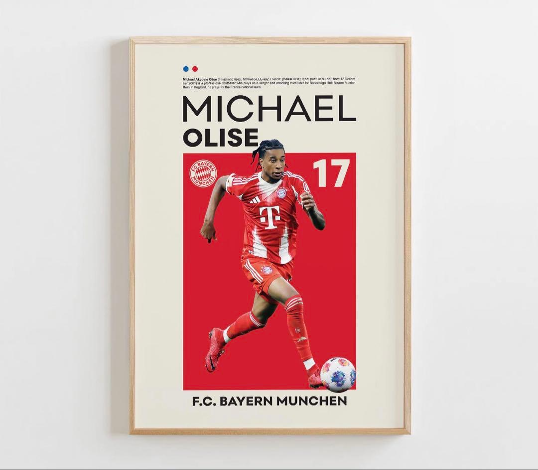 F.C. バイエルン・ミュンヘン　アートポスター A4版　6枚セット
