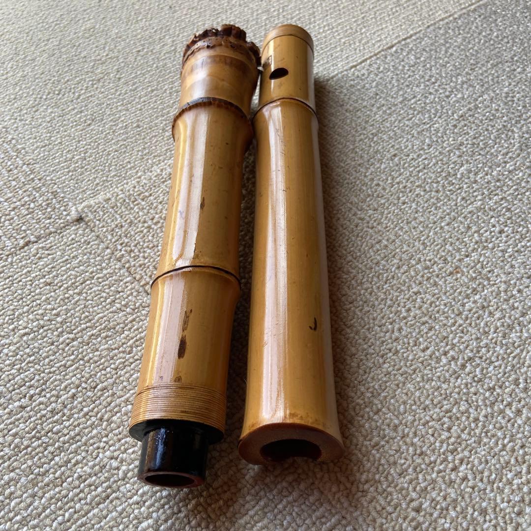 159 尺八　一尺六寸管　銘　嵐雪