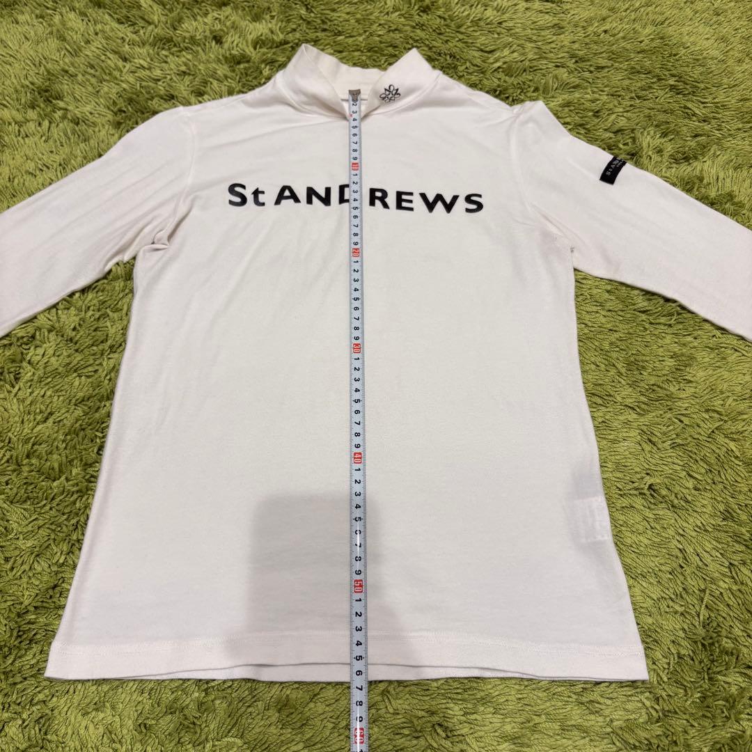 St ANDREWS セントアンドリュース 長袖モックネック ホワイト Sサイズ