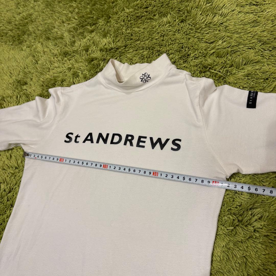 St ANDREWS セントアンドリュース 長袖モックネック ホワイト Sサイズ