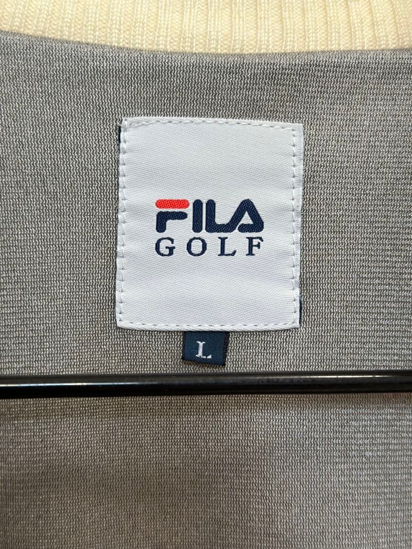 FILA GOLF ケーブルニットジャケット Lサイズ ホワイト