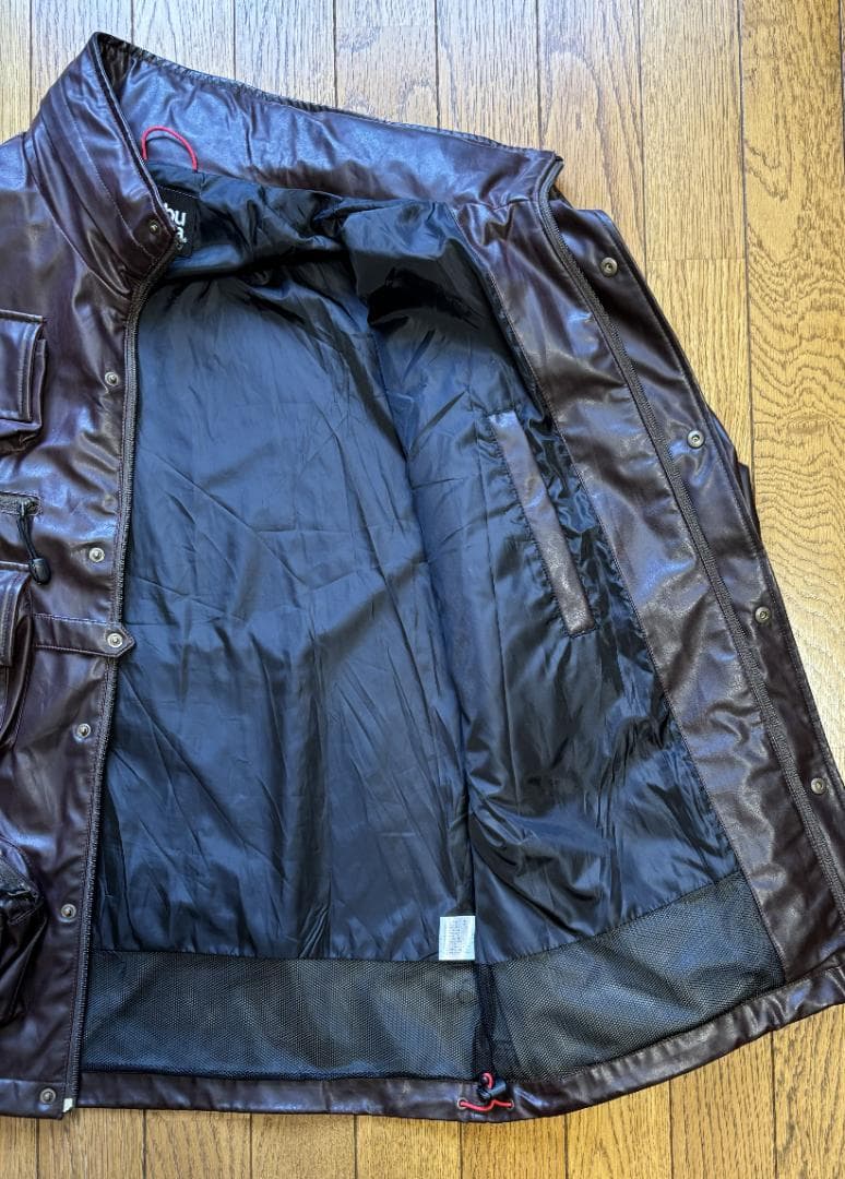 Abu Garcia ポリウレタン加工合皮ジャケット L（実寸XL）
