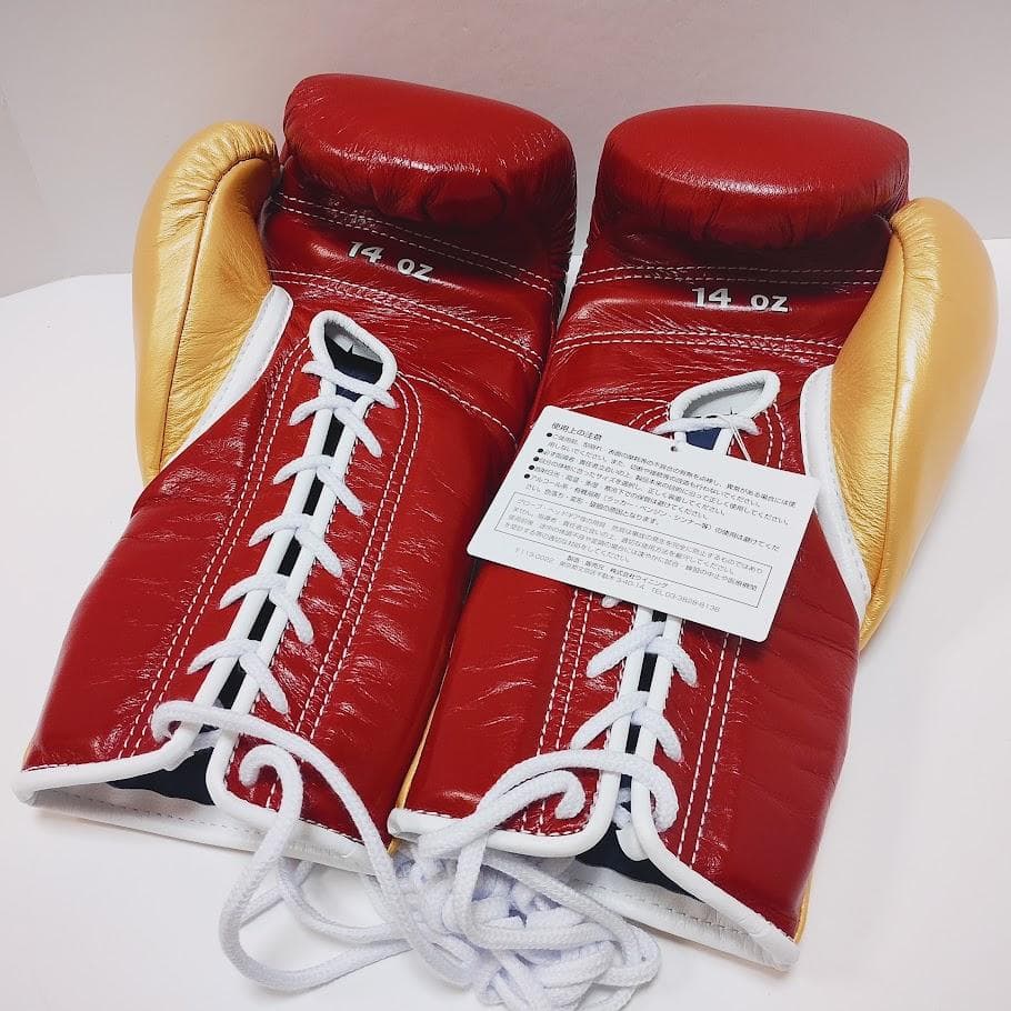 Winning ウイニング ボクシンググローブ 14oz 赤金 別注品③