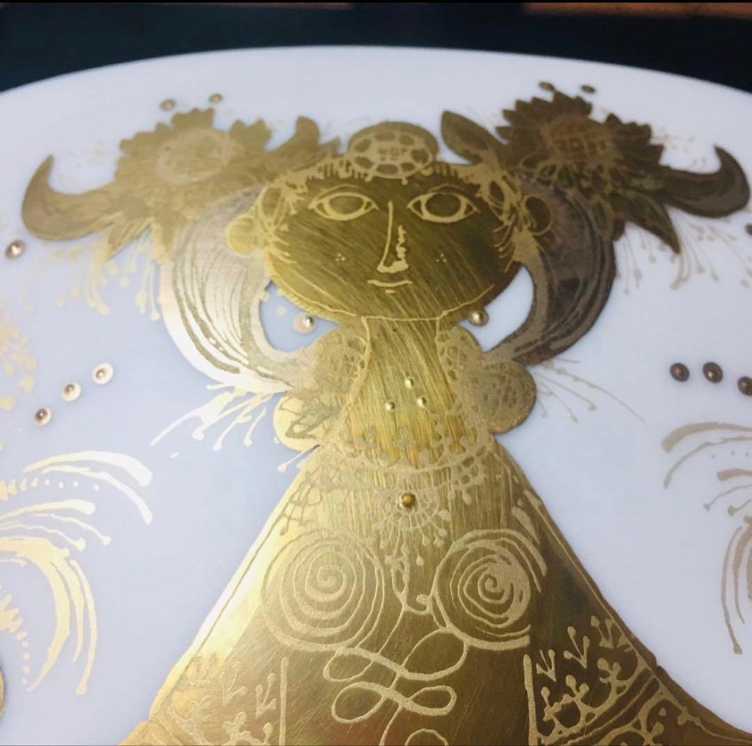 1970S スタジオライン Bjorn Wiinblad 花瓶 白磁×金彩　魔笛