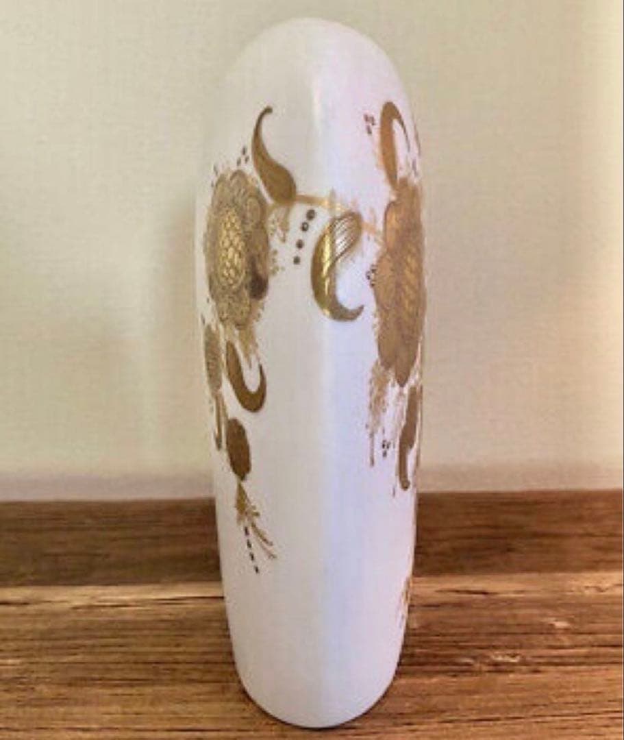 1970S スタジオライン Bjorn Wiinblad 花瓶 白磁×金彩　魔笛