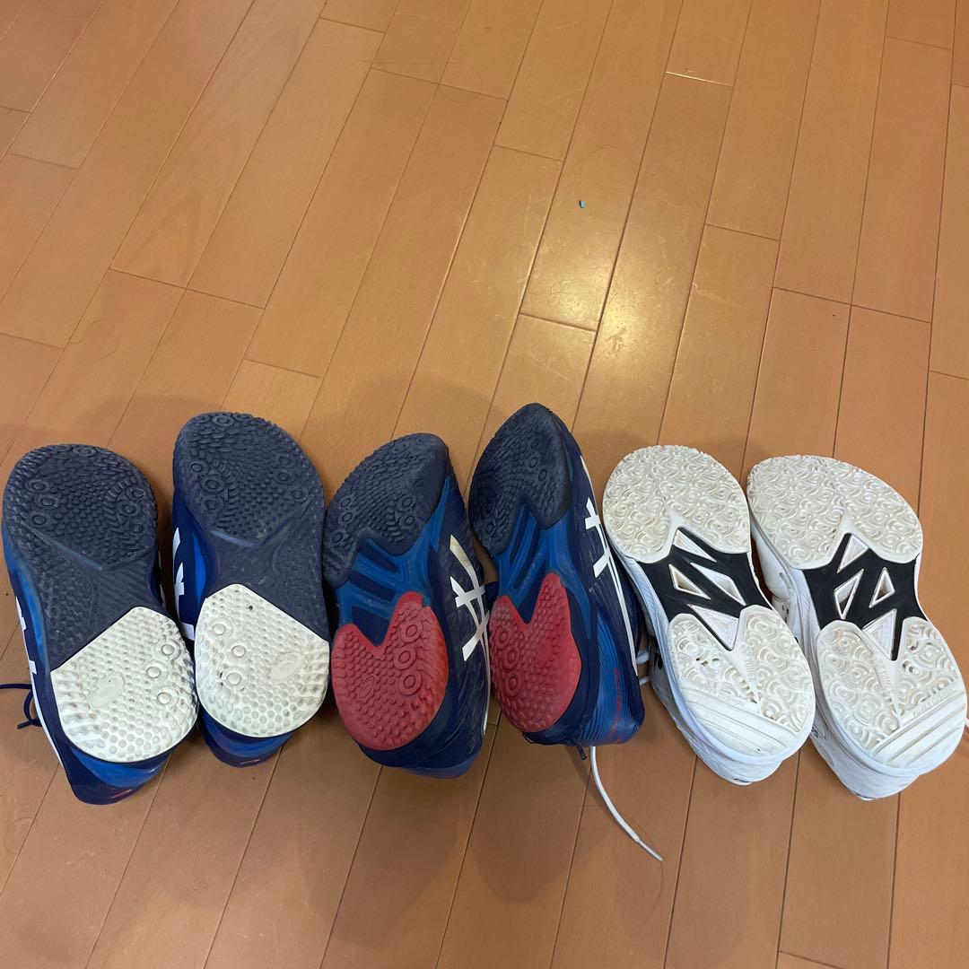 テニスシューズ　3足セット　アシックス　ヨネックス　26センチ