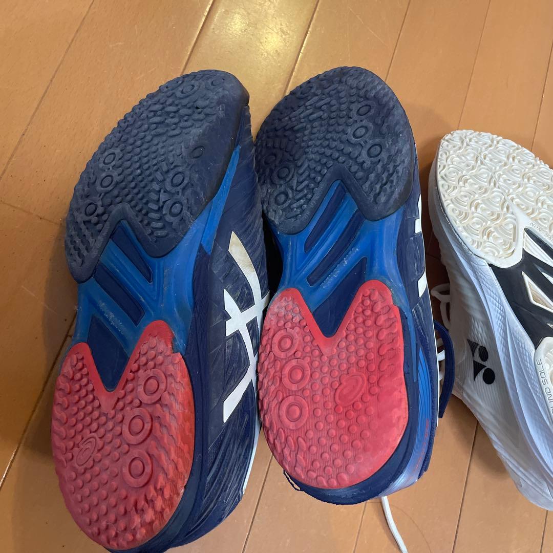 テニスシューズ　3足セット　アシックス　ヨネックス　26センチ