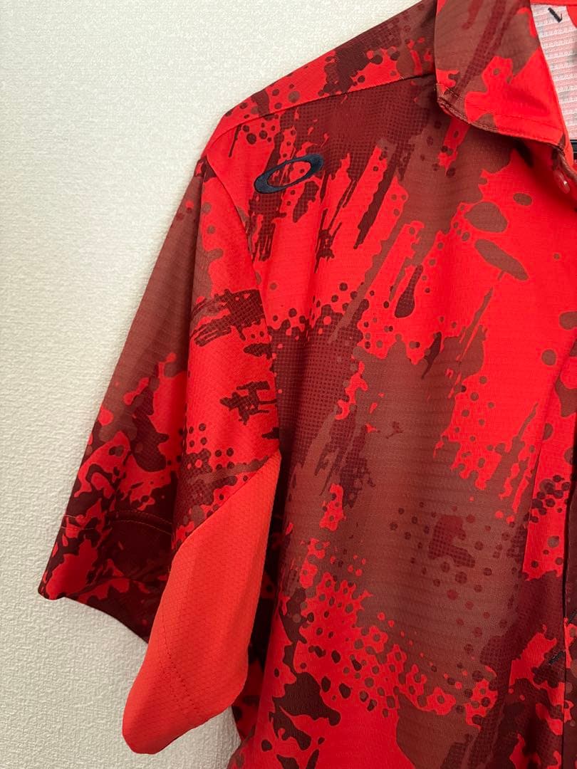 OAKLEY オークリー　ゴルフ　Tシャツ　メンズ　レッド　XL