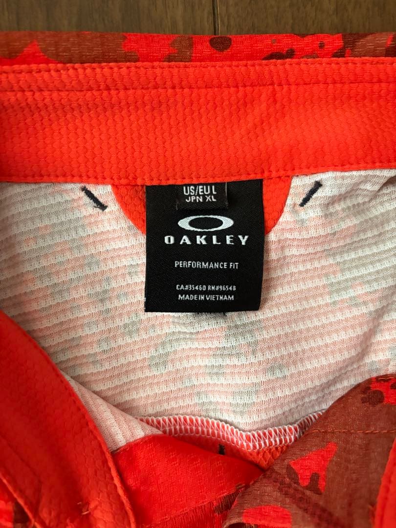 OAKLEY オークリー　ゴルフ　Tシャツ　メンズ　レッド　XL