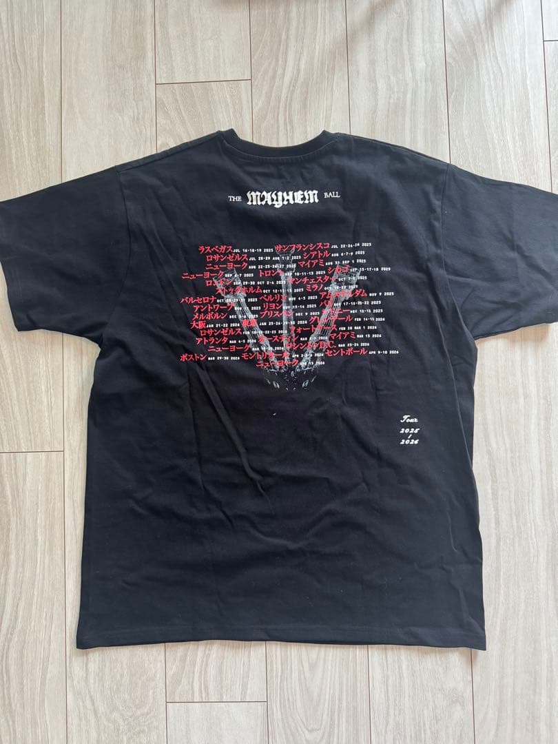 ミュージシャン Lady Gaga JAPAN DATE BACK SS TEE size L