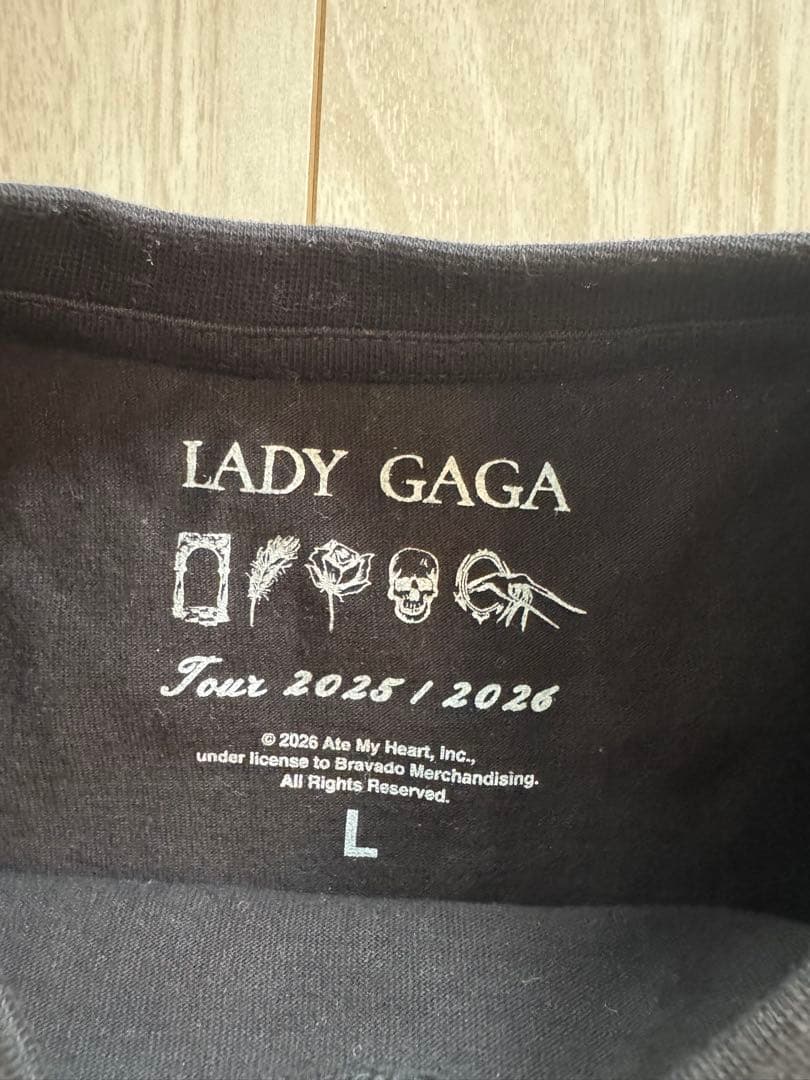 ミュージシャン Lady Gaga JAPAN DATE BACK SS TEE size L