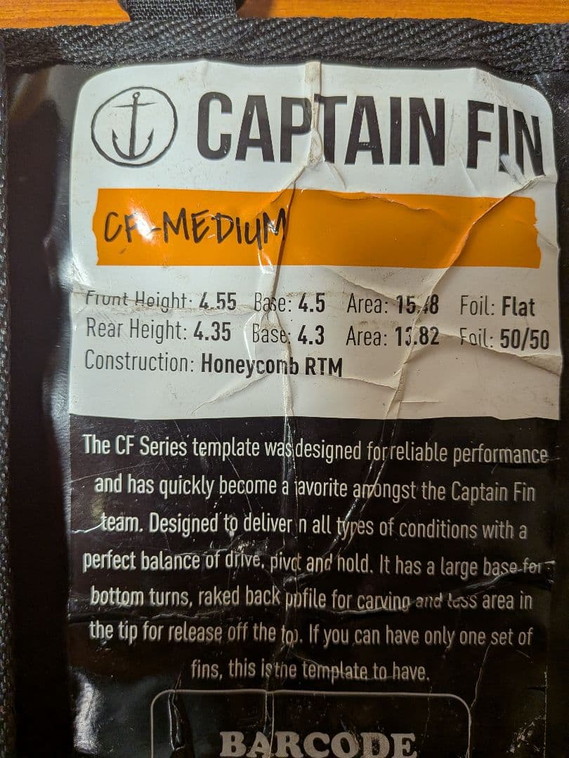 CAPTAIN FIN CF MEDIUM フィン　トライ　4.55 FCS