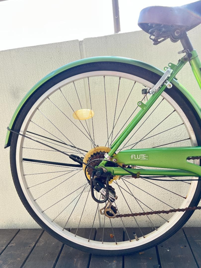FLUTE CS ２７インチ　６段変速　シティサイクル　グリーン　引取専用