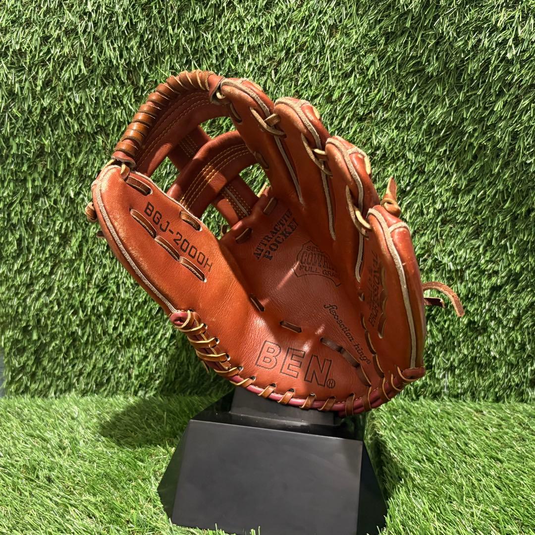 新品未使用　サイン入野球グラブ　グローブ　一般軟式大人用　内野手用　ベン　ben