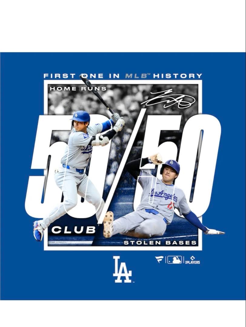【MLB公式】大谷翔平　50/50記念Tシャツ