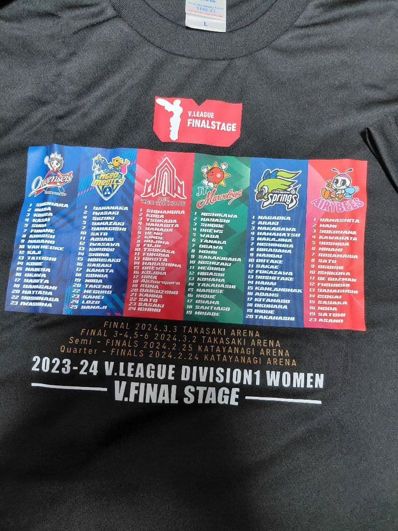 非売品上尾メディックスユニホームTシャツ、23～24フアイナルステージTシャツ