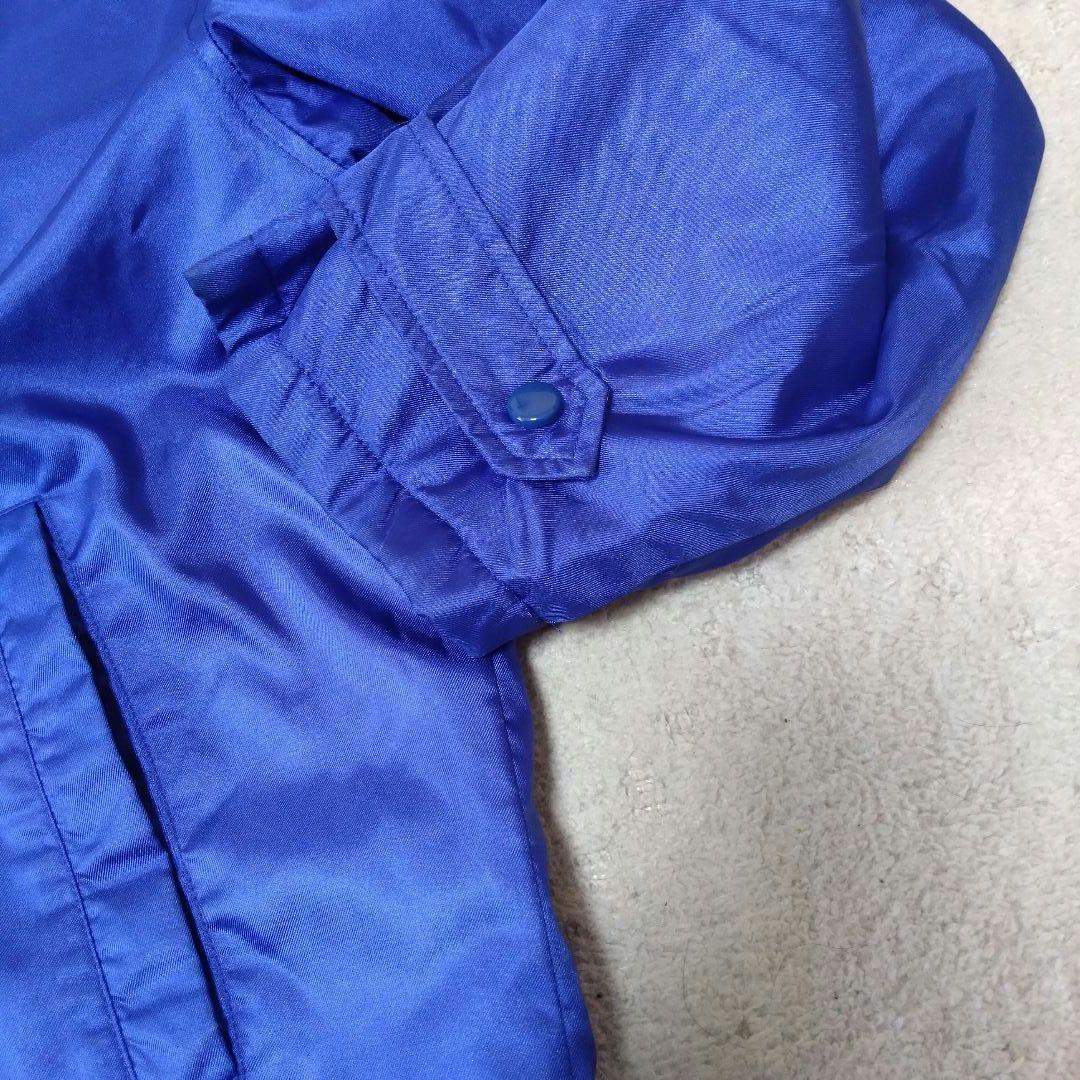 希少 80s アディダス デサント製 ベンチコート L 裏起毛 ビンテージ 青