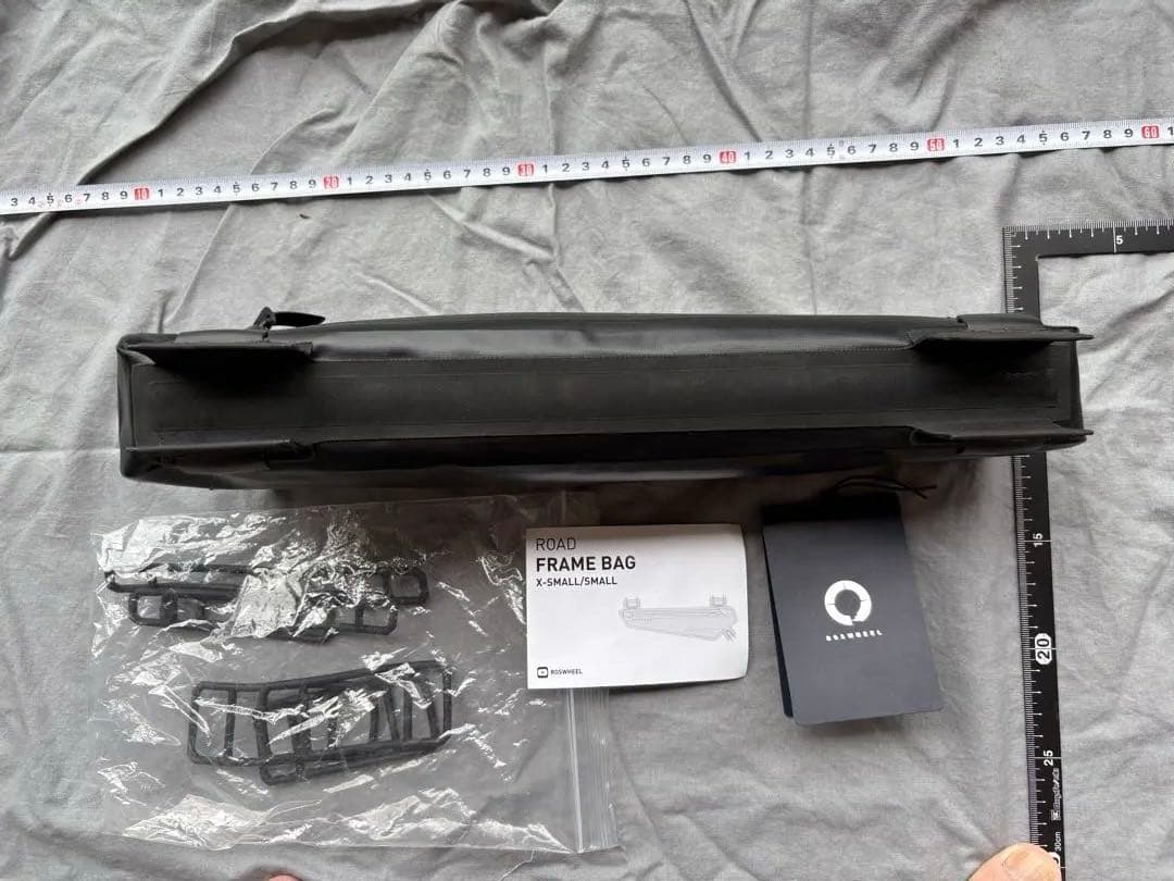 ROSWHEEL 防水フレームバッグ 約40cm ロードバイク　ブラック