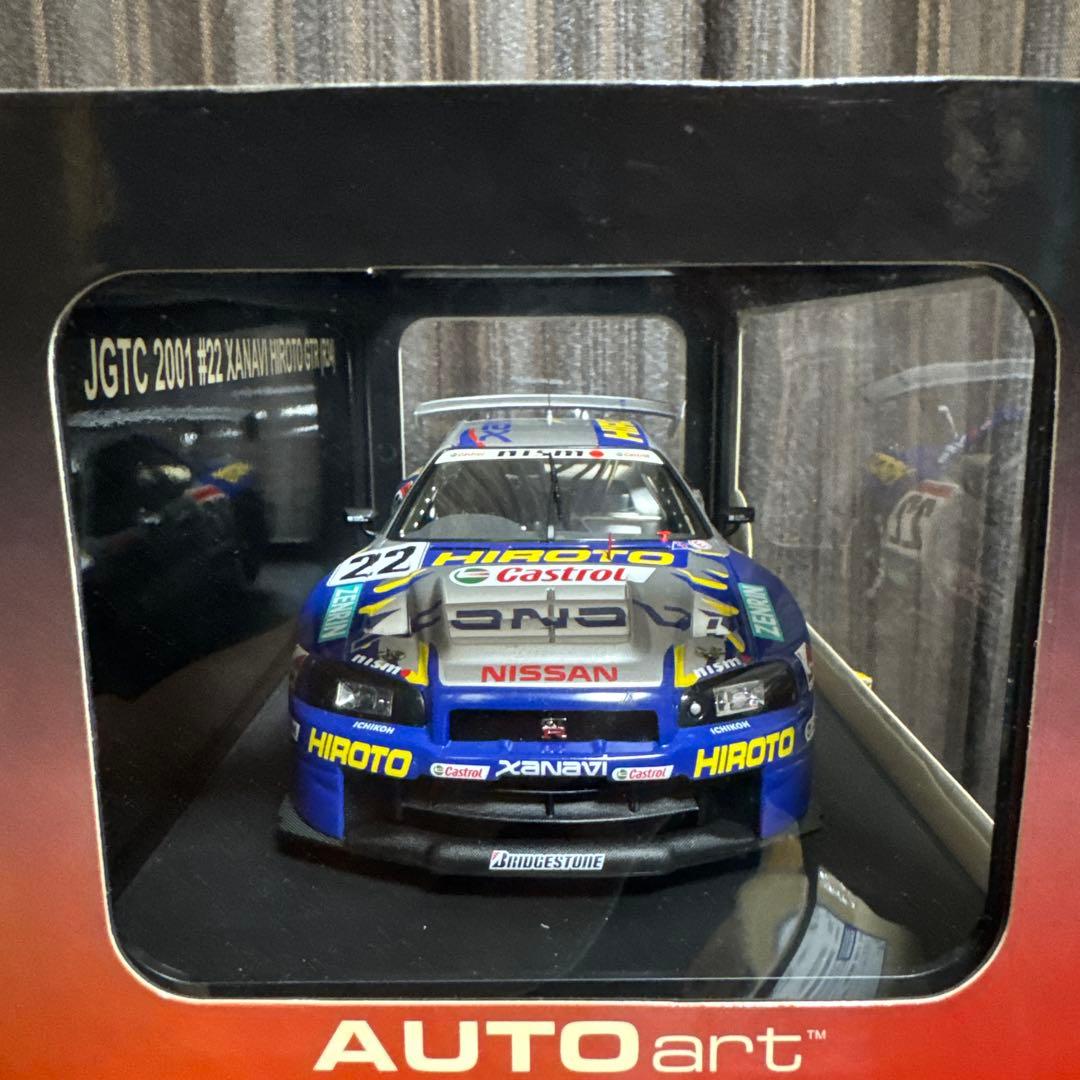 ミニカー AUTOart XANAVI HIROTO GTR (R34) 1/18