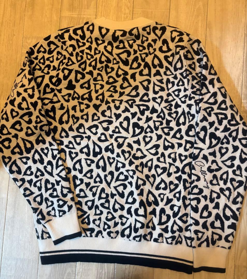 キャロウェイ　白黒　ヒョウ柄セーター