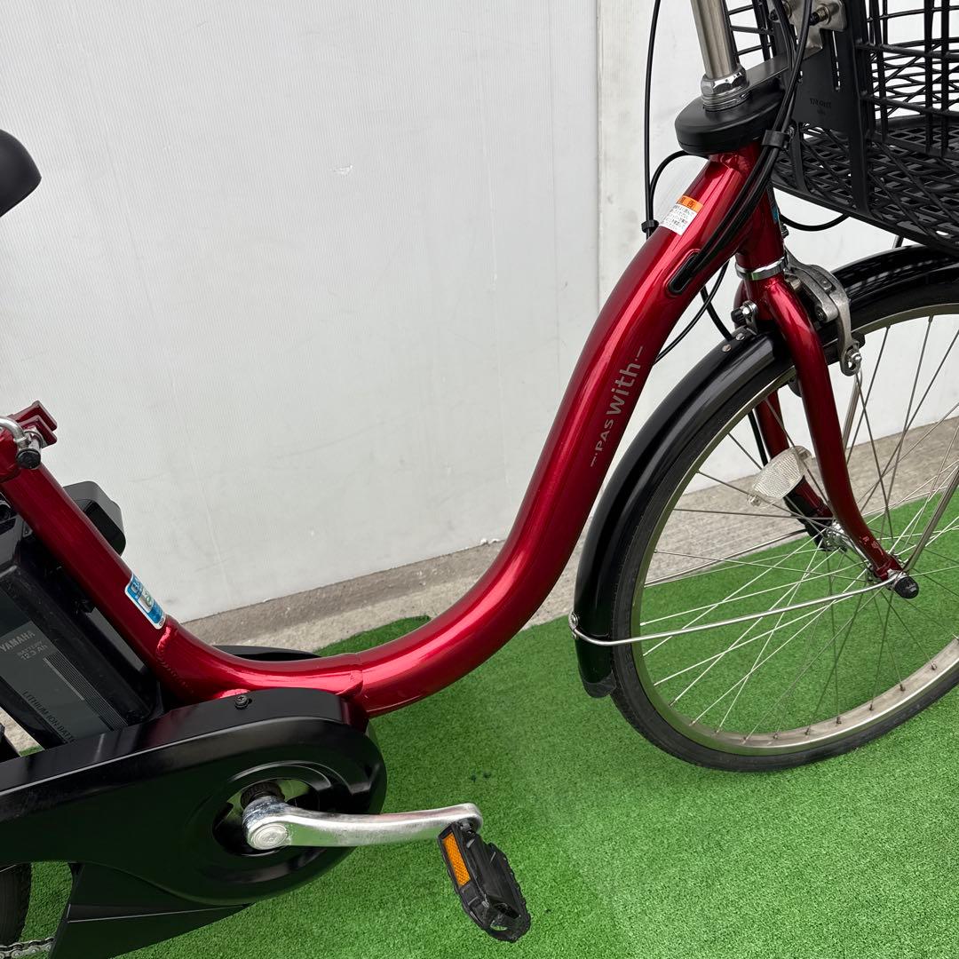 YAMAHAヤマハW ith 電動アシスト自転車24インチ 12.3Ah レッド