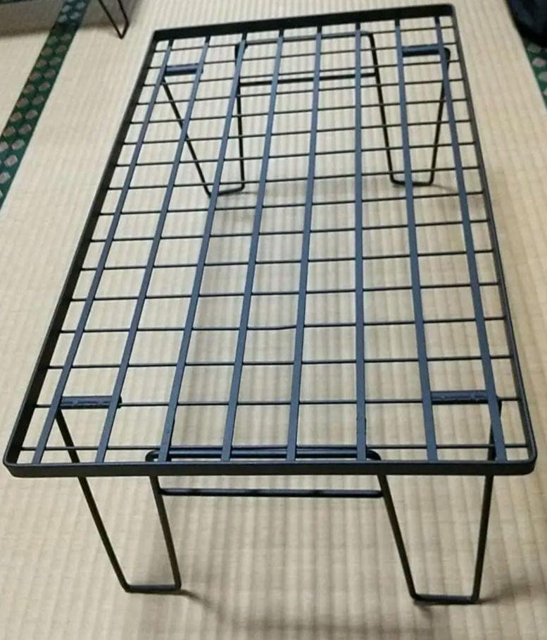 マルチラック2枚セット　黒　折畳み 積み重ね ラック 収納 アウトドア キャンプ