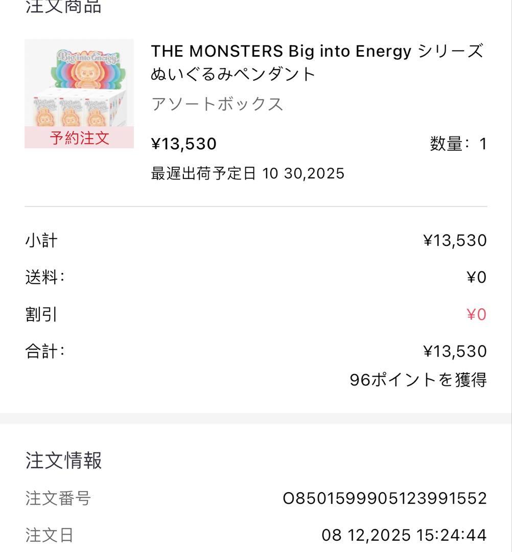 【正規品】Labubu Big into Energy アソート ラブブボックス