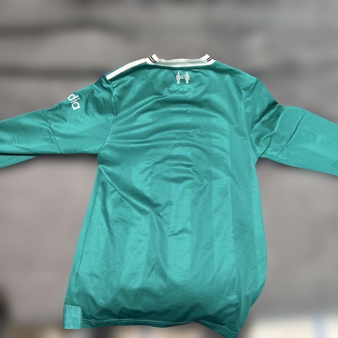 リバプールFC オーセンティックadidas 長袖シャツ S ティール