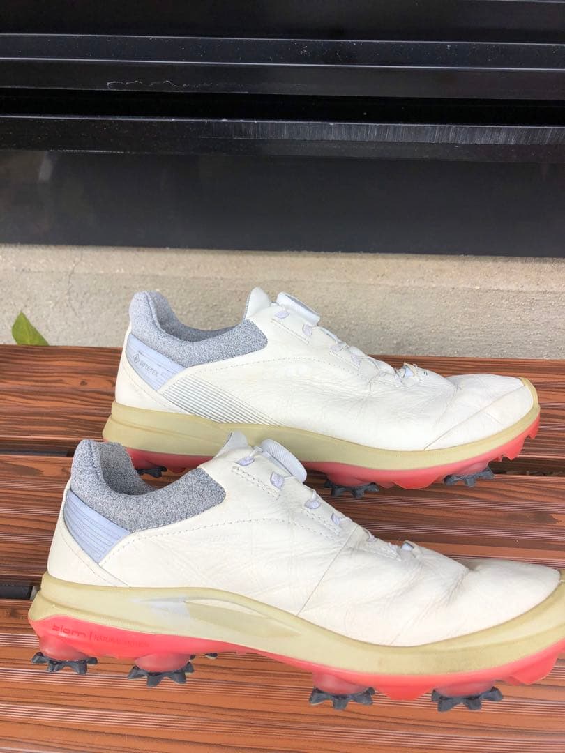 美品ECCO biomゴルフシューズ 37 23.5cm ソフトスパイク