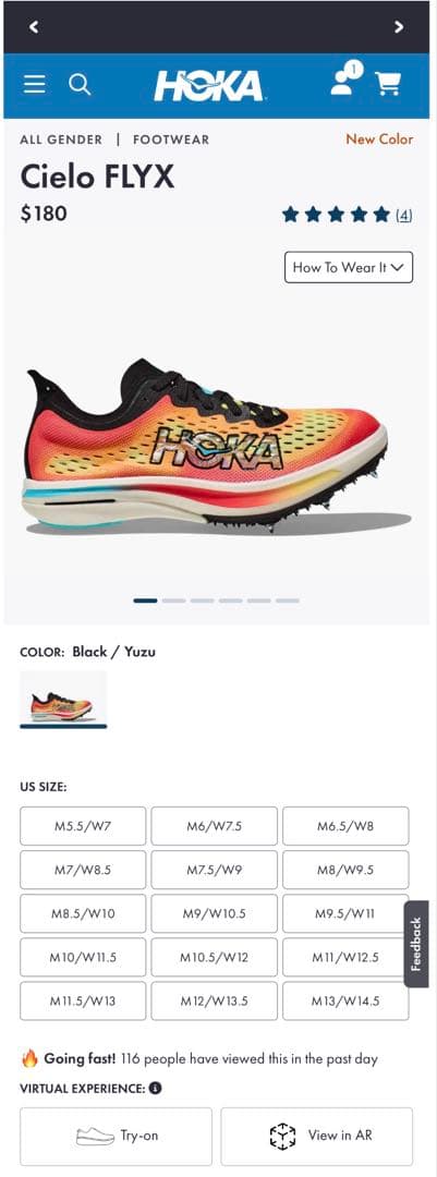 HOKA スパイクシューズ 28.5cm