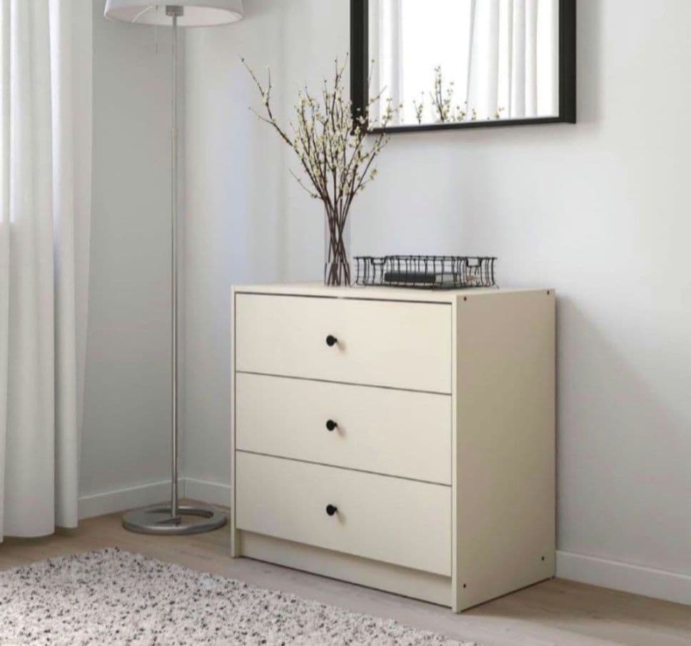 【新品未使用、未組み立て】IKEA GURSKEN グルースケン　3段チェスト