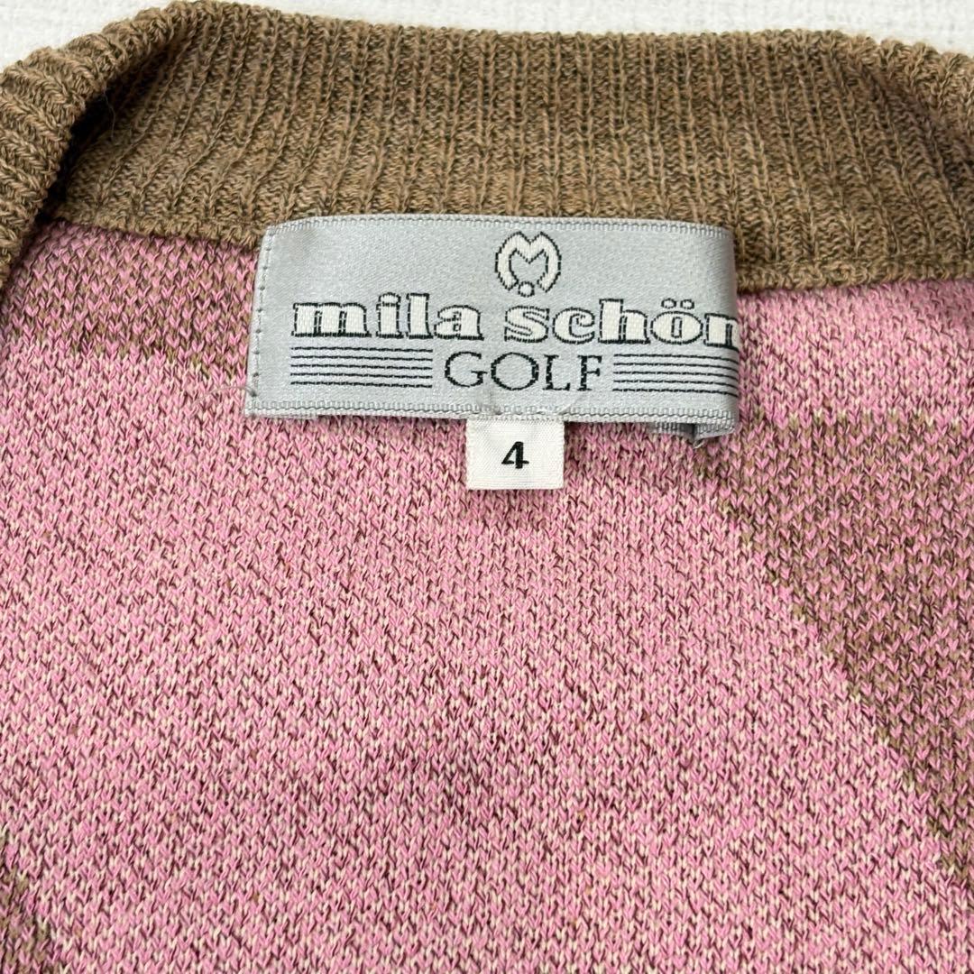 未使用　Mila schon GOLF コットンニットゴルフベスト　ベージュ　L