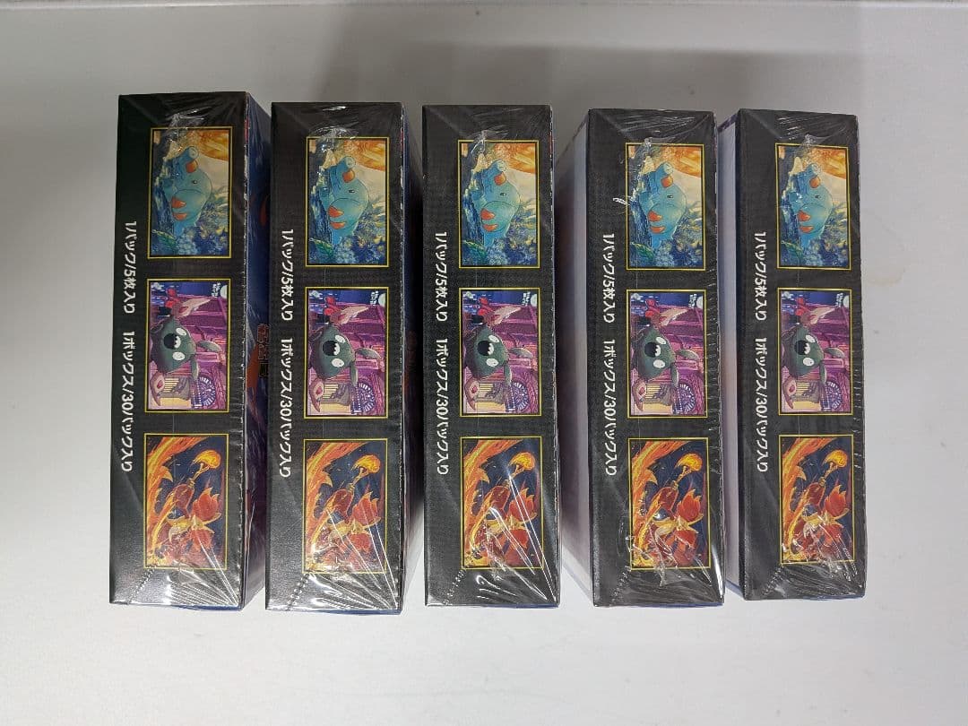 シュリンク付　新品未開封　ポケモンカードゲーム　ニンジャスピナー　5BOX