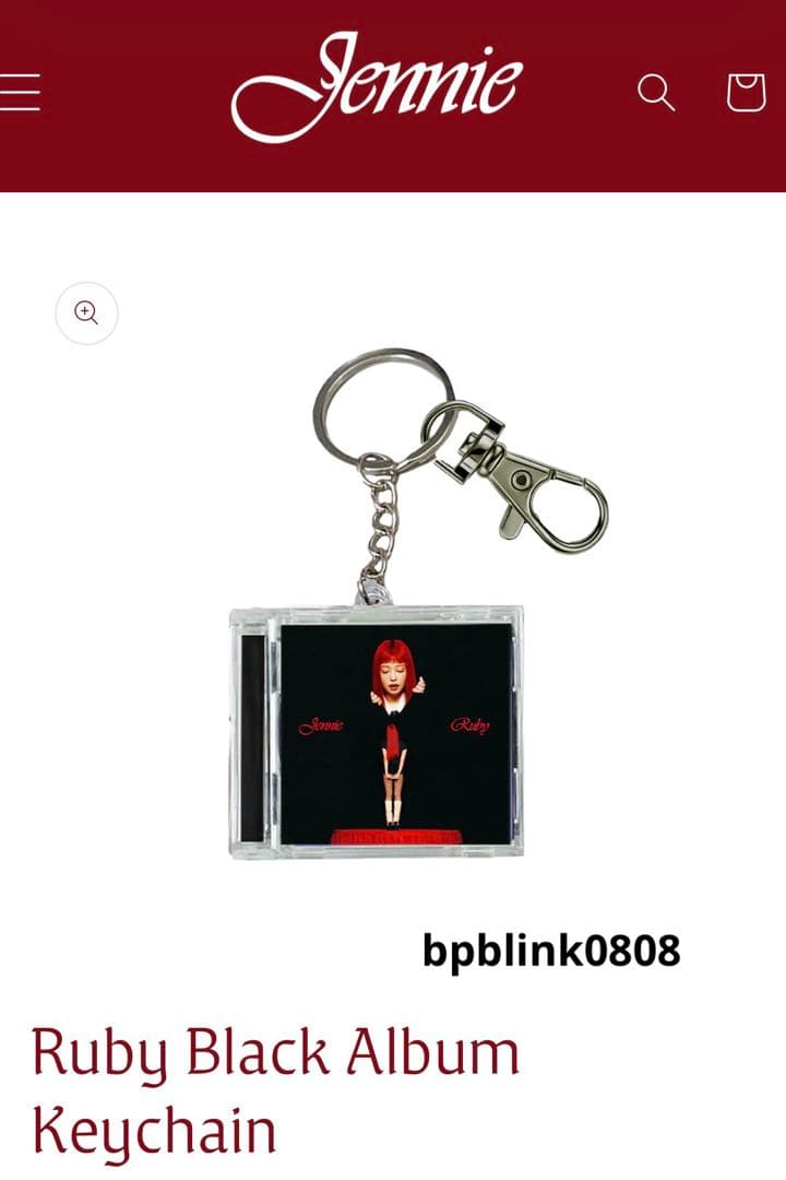 JENNIE Ruby Black Album Keychain キーホルダー