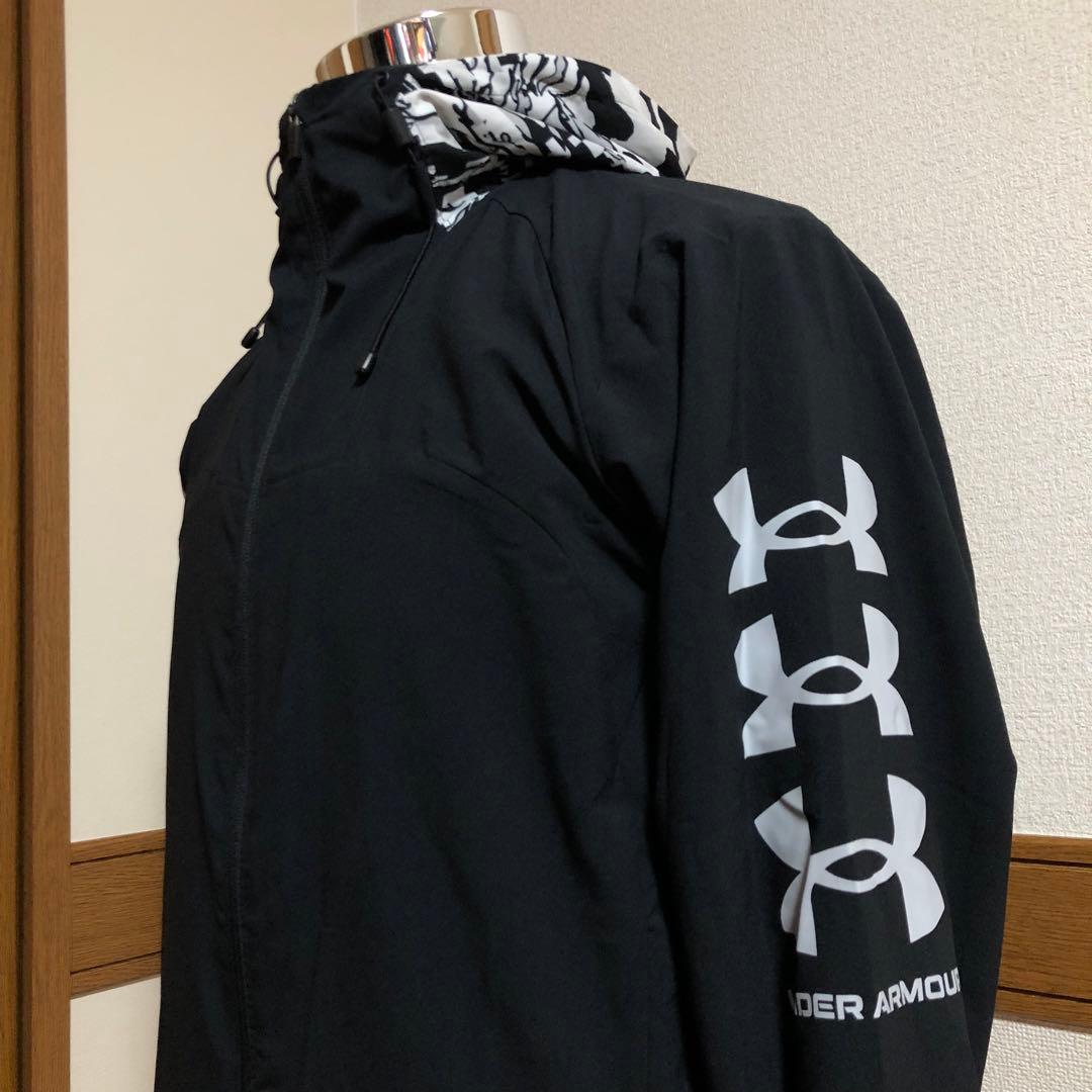 アンダーアーマー◆ジップアップ パーカー 裏地メッシュ ブラック Lサイズ