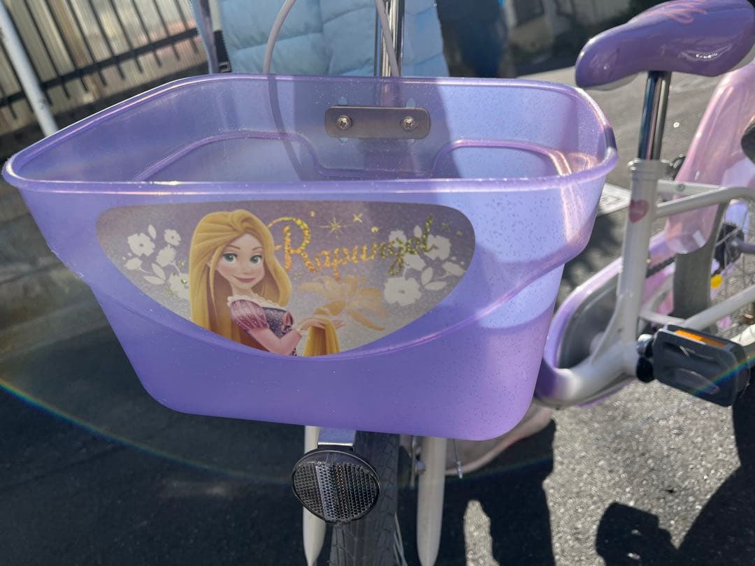 ラプンツェル 子供用自転車 紫色　値下げ中