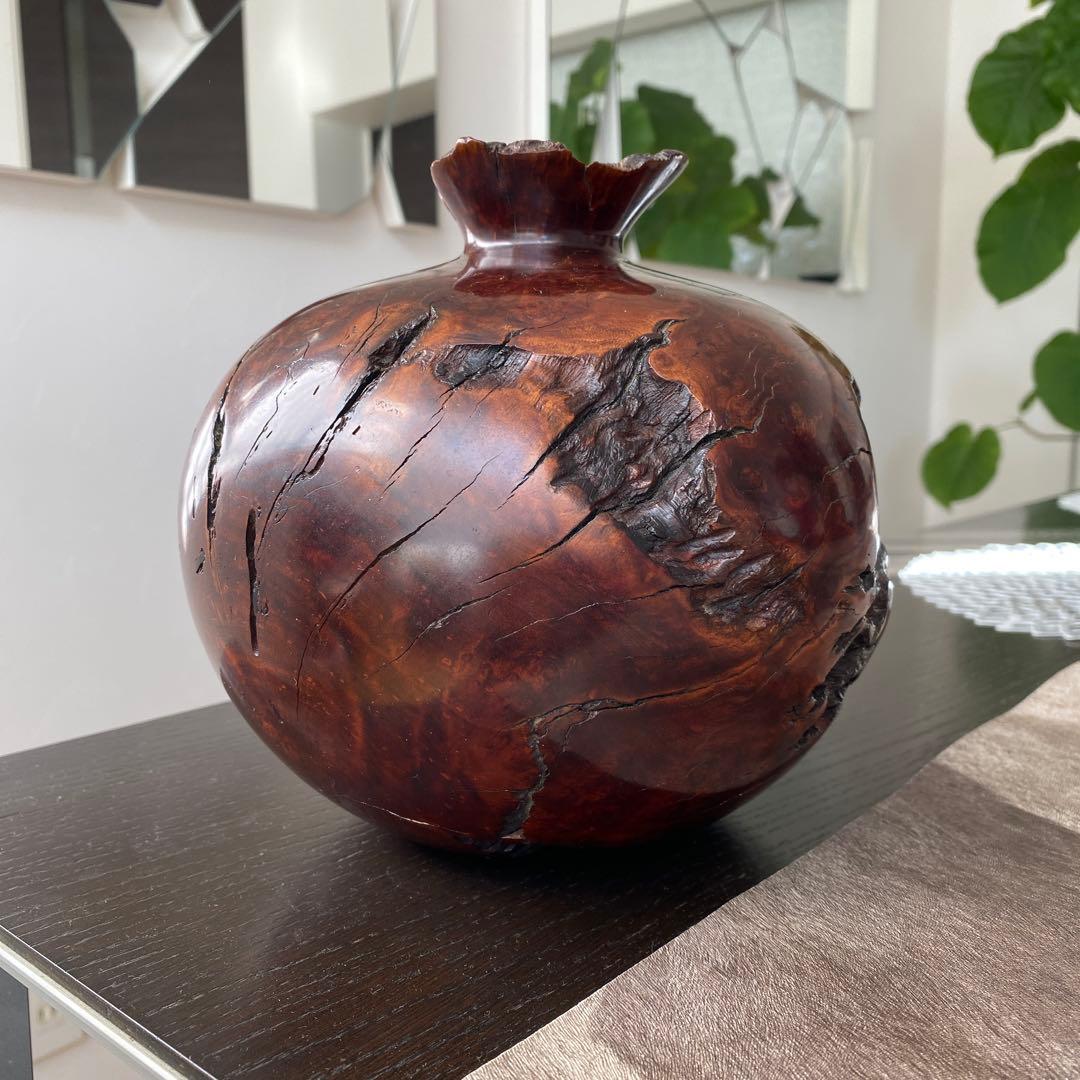 【屋久杉と同等の樹齢の古木から作られた瘤壺】Made in USAの美術・骨董品