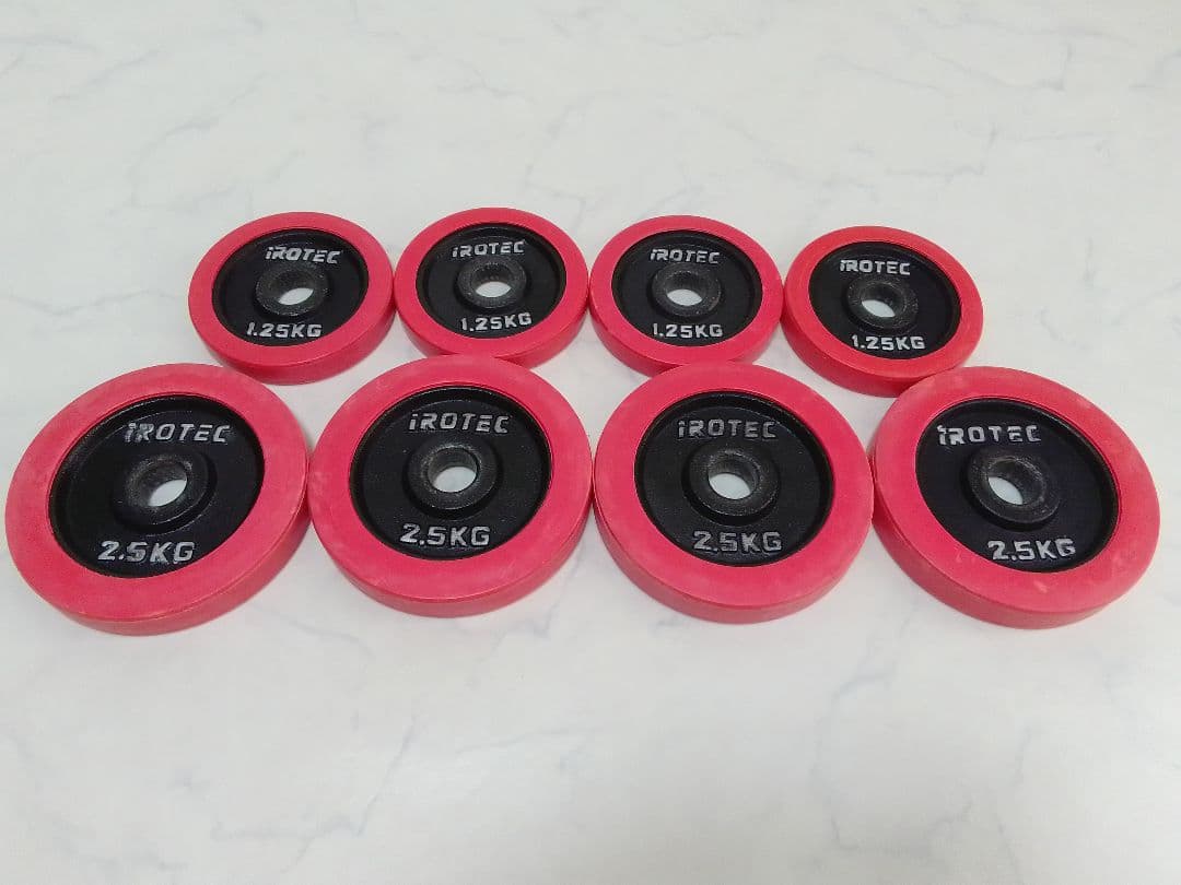 iROTEC ラバー付 ダンベル プレート 合計約20kg アイロテック ⑤