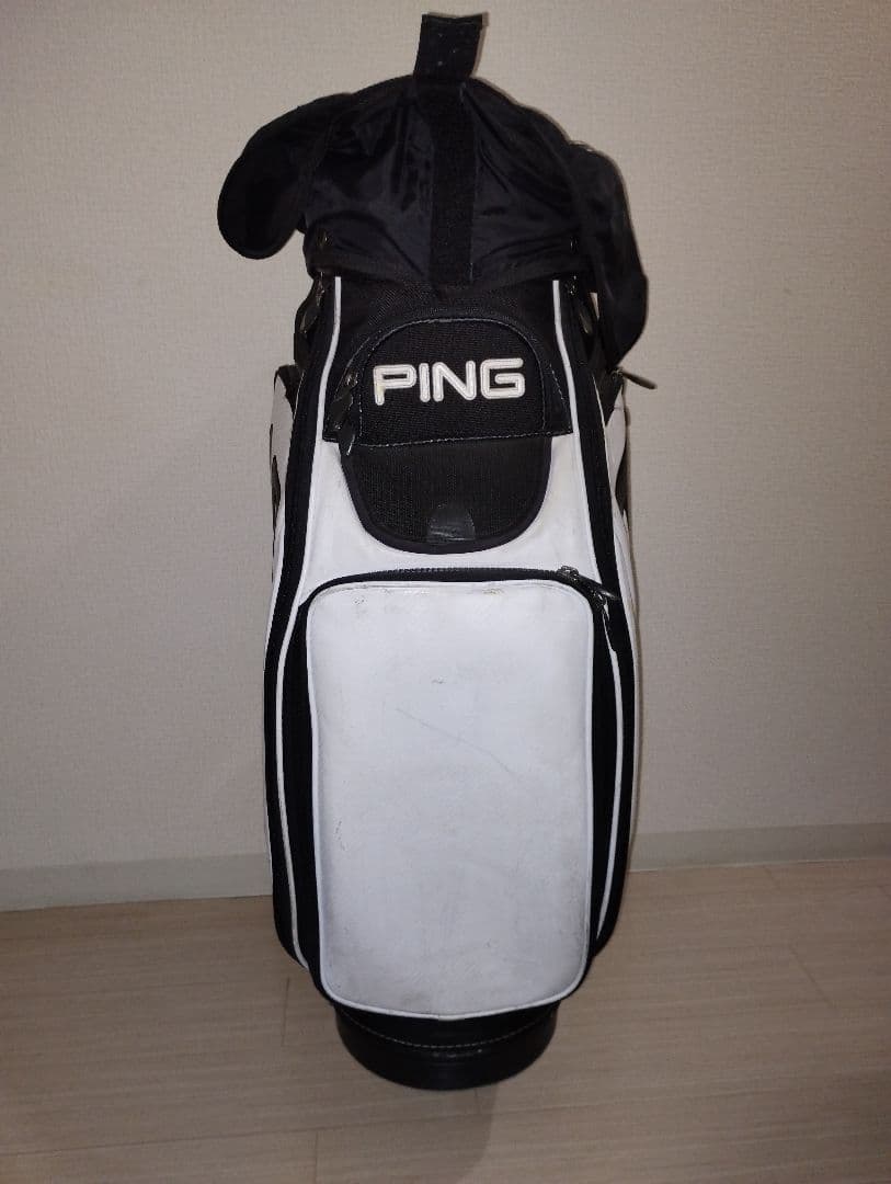 PING キャディバッグ ホワイト ブラック
