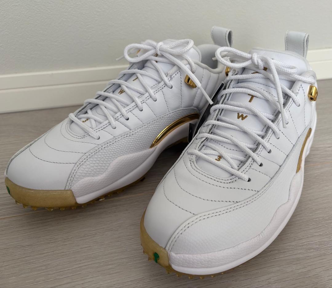 NIKE Air Jordan 12 Golf ホワイト/ゴールド