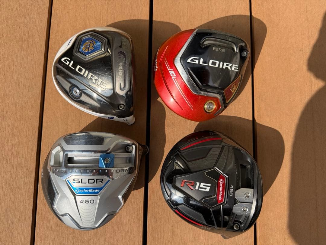 テーラーメイド ドライバーヘッド4個セット及びドライバーヘッドカバー２個セット