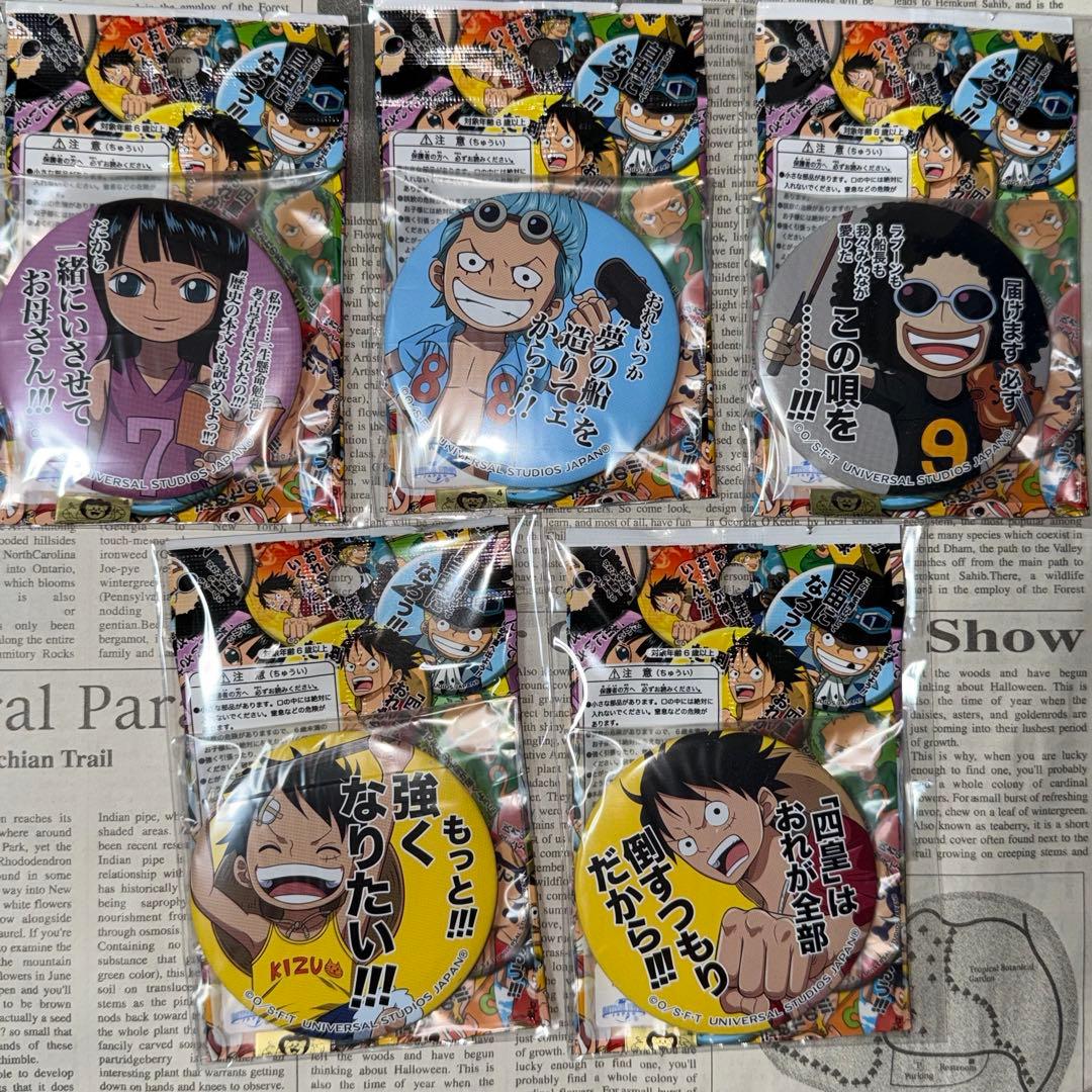 ワンピース　USJ 2015 名言　缶バッジ　コレクション　コンプリート