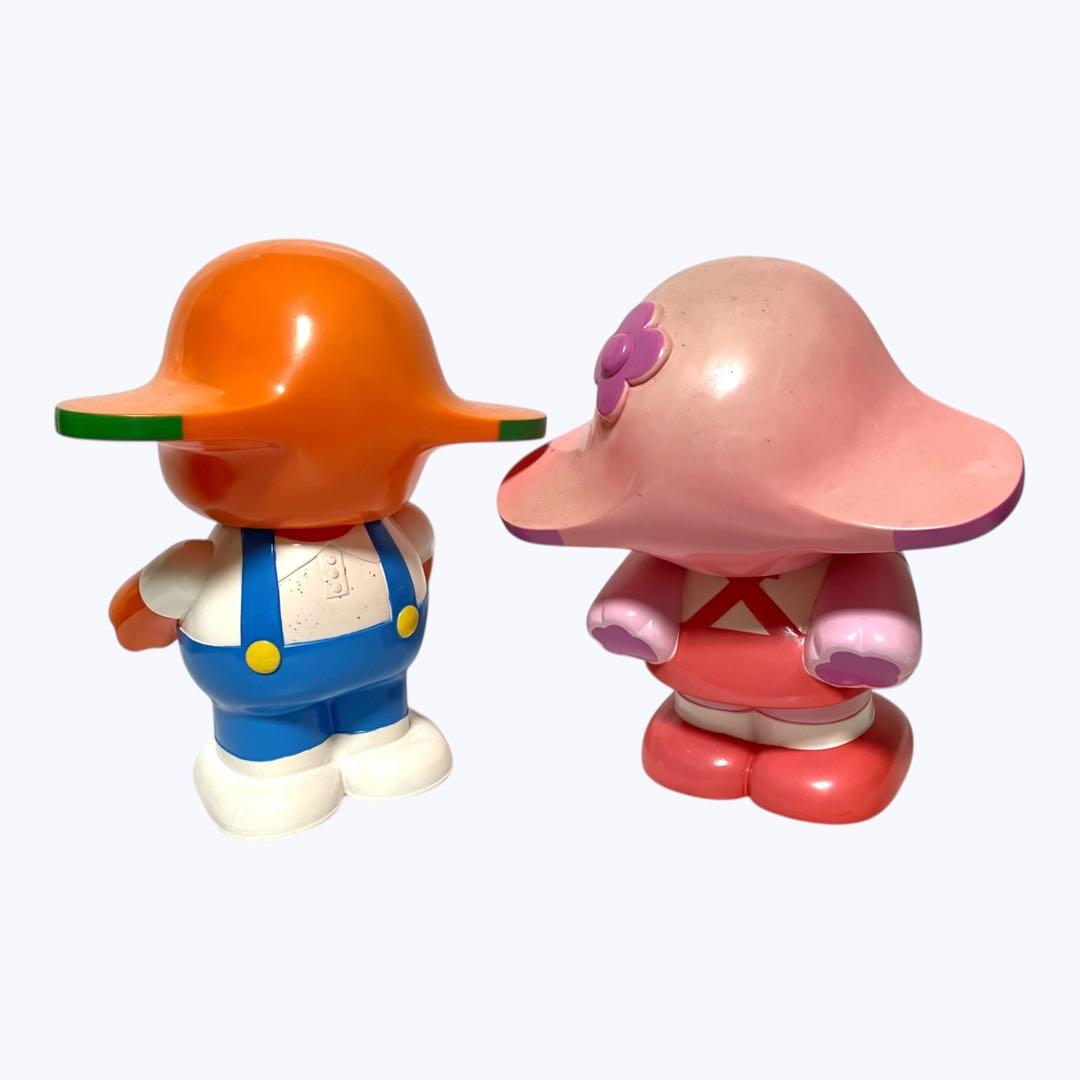 非売品 佐藤製薬 サトちゃん サトコちゃん 大型 貯金箱 2体セット 昭和レトロ