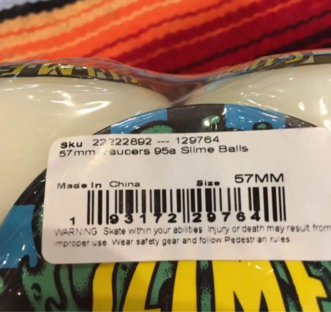 スライムボール　スケートウィール 57mm95A 7900円