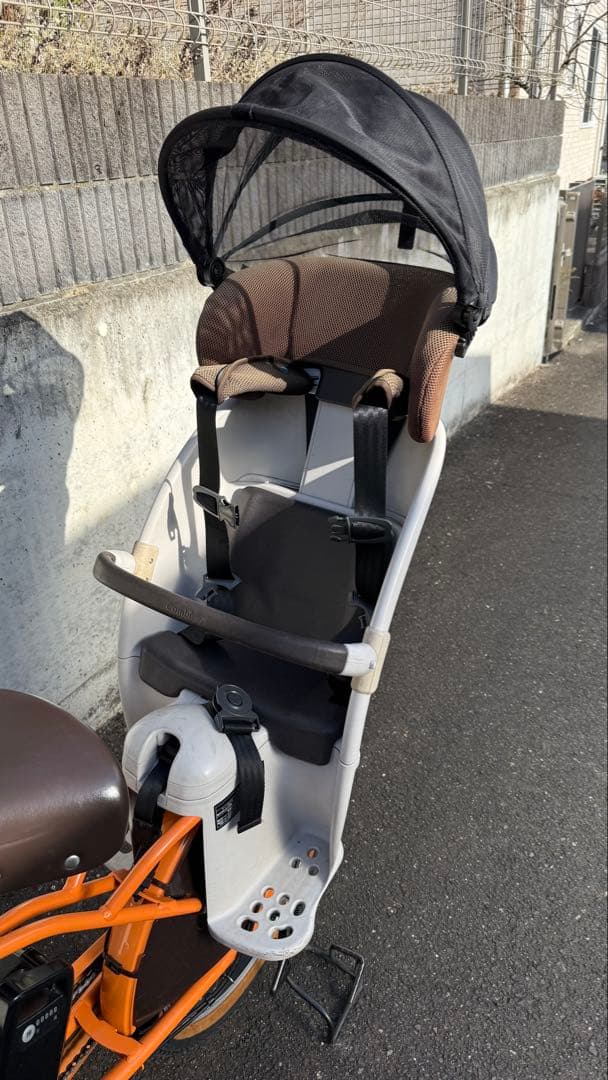 電動アシスト自転車 チャイルドシート2つ付き　ギュット クルーム　オレンジ