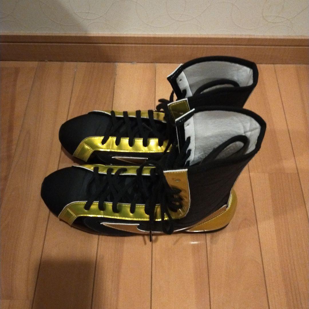 Mizuno ボクシングシューズ 黒/黄 ハイカット