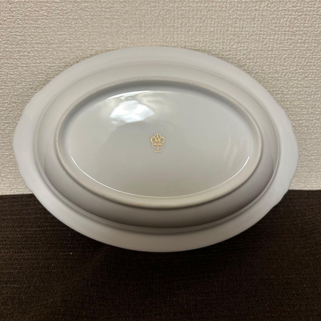 大倉陶園　ナポレオン　オーバルディッシュ　サラダボウル　金彩金蝕