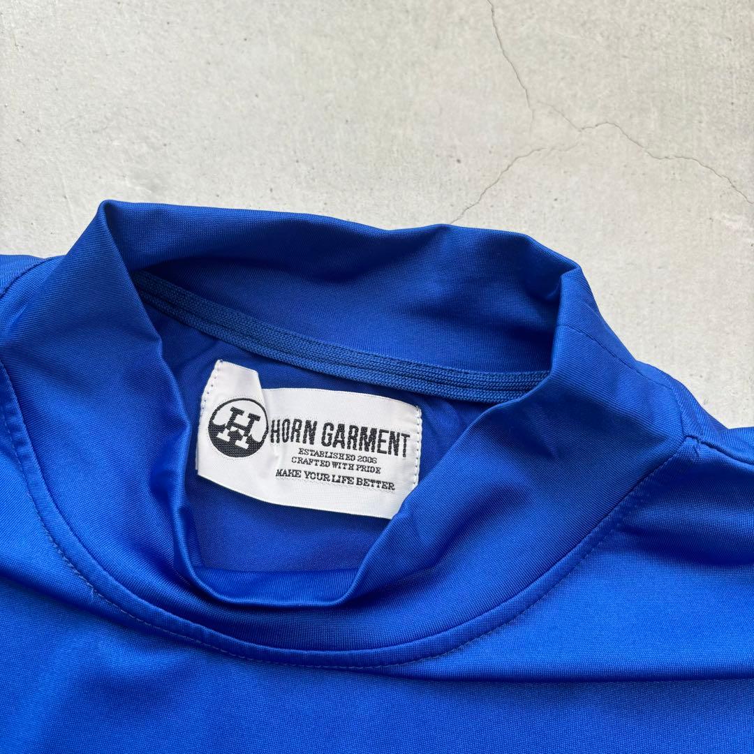 【美品】HORN GARMENT スターラインロゴ モックネック Tシャツ 46